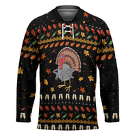 Thanksgiving Christmas Design Hockey Jersey Xmas Holiday Patterns - Wonder Print Shop