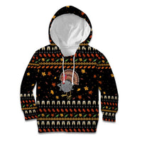 Thanksgiving Christmas Design Kid Hoodie Xmas Holiday Patterns - Wonder Print Shop