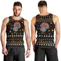 Thanksgiving Christmas Design Men Tank Top Xmas Holiday Patterns - Wonder Print Shop