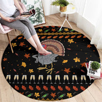 Thanksgiving Christmas Design Round Carpet Xmas Holiday Patterns - Wonder Print Shop