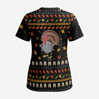 Thanksgiving Christmas Design Scrub Top Xmas Holiday Patterns - Wonder Print Shop