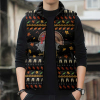 Thanksgiving Christmas Design Sleeveless Puffer Jacket Xmas Holiday Patterns - Wonder Print Shop