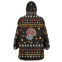 Thanksgiving Christmas Design Wearable Blanket Hoodie Xmas Holiday Patterns - Wonder Print Shop
