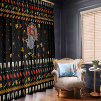 Thanksgiving Christmas Design Window Curtain Xmas Holiday Patterns - Wonder Print Shop