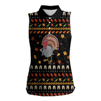 Thanksgiving Christmas Design Women Sleeveless Polo Shirt Xmas Holiday Patterns - Wonder Print Shop