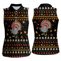 Thanksgiving Christmas Design Women Sleeveless Polo Shirt Xmas Holiday Patterns - Wonder Print Shop