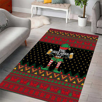 The Beer Lover Elf Christmas Area Rug Xmas Holiday Patterns - Wonder Print Shop