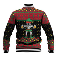 The Beer Lover Elf Christmas Baseball Jacket Xmas Holiday Patterns - Wonder Print Shop