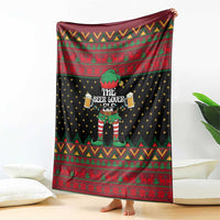 The Beer Lover Elf Christmas Blanket Xmas Holiday Patterns - Wonder Print Shop