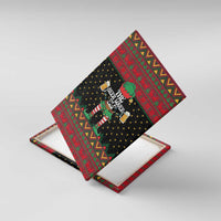 The Beer Lover Elf Christmas Canvas Wall Art Xmas Holiday Patterns - Wonder Print Shop