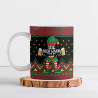 The Beer Lover Elf Christmas Ceramic Mug Xmas Holiday Patterns - Wonder Print Shop