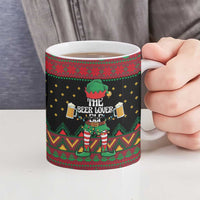 The Beer Lover Elf Christmas Ceramic Mug Xmas Holiday Patterns - Wonder Print Shop