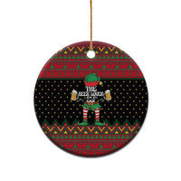 The Beer Lover Elf Christmas Ceramic Ornament Xmas Holiday Patterns - Wonder Print Shop