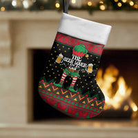 The Beer Lover Elf Christmas Stocking Xmas Holiday Patterns - Wonder Print Shop