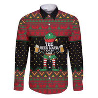 The Beer Lover Elf Christmas Family Matching Long Sleeve Bodycon Dress and Hawaiian Shirt Xmas Holiday Patterns - Wonder Print Shop