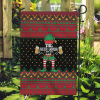 The Beer Lover Elf Christmas Garden Flag Xmas Holiday Patterns - Wonder Print Shop