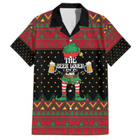 The Beer Lover Elf Christmas Hawaiian Shirt Xmas Holiday Patterns - Wonder Print Shop