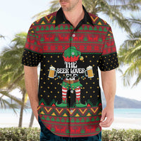 The Beer Lover Elf Christmas Hawaiian Shirt Xmas Holiday Patterns - Wonder Print Shop