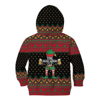 The Beer Lover Elf Christmas Kid Hoodie Xmas Holiday Patterns - Wonder Print Shop
