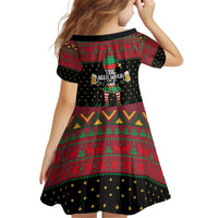 The Beer Lover Elf Christmas Kid Short Sleeve Dress Xmas Holiday Patterns - Wonder Print Shop
