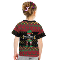 The Beer Lover Elf Christmas Kid T Shirt Xmas Holiday Patterns - Wonder Print Shop
