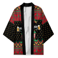 The Beer Lover Elf Christmas Kimono Xmas Holiday Patterns - Wonder Print Shop