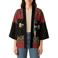 The Beer Lover Elf Christmas Kimono Xmas Holiday Patterns - Wonder Print Shop