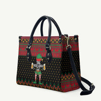 The Beer Lover Elf Christmas Leather Bag Xmas Holiday Patterns - Wonder Print Shop