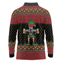 The Beer Lover Elf Christmas Long Sleeve Polo Shirt Xmas Holiday Patterns - Wonder Print Shop