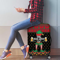 The Beer Lover Elf Christmas Luggage Cover Xmas Holiday Patterns - Wonder Print Shop