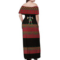 The Beer Lover Elf Christmas Off Shoulder Maxi Dress Xmas Holiday Patterns - Wonder Print Shop