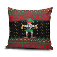 The Beer Lover Elf Christmas Pillow Cover Xmas Holiday Patterns - Wonder Print Shop