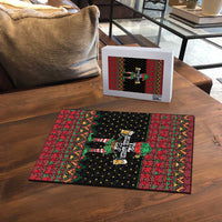 The Beer Lover Elf Christmas Puzzle Xmas Holiday Patterns - Wonder Print Shop
