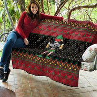 The Beer Lover Elf Christmas Quilt Xmas Holiday Patterns - Wonder Print Shop