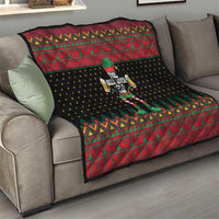 The Beer Lover Elf Christmas Quilt Xmas Holiday Patterns - Wonder Print Shop