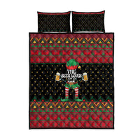 The Beer Lover Elf Christmas Quilt Bed Set Xmas Holiday Patterns - Wonder Print Shop