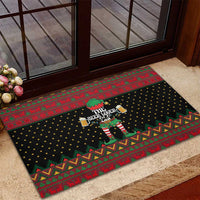 The Beer Lover Elf Christmas Rubber Doormat Xmas Holiday Patterns - Wonder Print Shop