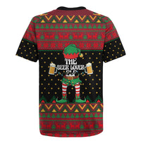 The Beer Lover Elf Christmas Rugby Jersey Xmas Holiday Patterns - Wonder Print Shop