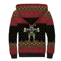 The Beer Lover Elf Christmas Sherpa Hoodie Xmas Holiday Patterns - Wonder Print Shop