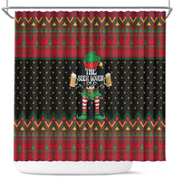 The Beer Lover Elf Christmas Shower Curtain Xmas Holiday Patterns - Wonder Print Shop
