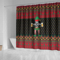 The Beer Lover Elf Christmas Shower Curtain Xmas Holiday Patterns - Wonder Print Shop