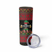 The Beer Lover Elf Christmas Skinny Tumbler Xmas Holiday Patterns - Wonder Print Shop