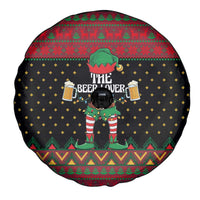 The Beer Lover Elf Christmas Spare Tire Cover Xmas Holiday Patterns - Wonder Print Shop