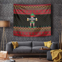 The Beer Lover Elf Christmas Tapestry Xmas Holiday Patterns - Wonder Print Shop