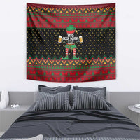 The Beer Lover Elf Christmas Tapestry Xmas Holiday Patterns - Wonder Print Shop