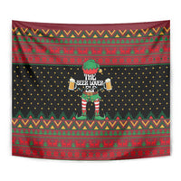 The Beer Lover Elf Christmas Tapestry Xmas Holiday Patterns - Wonder Print Shop