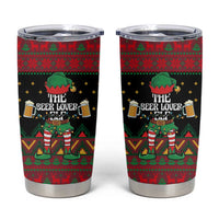 The Beer Lover Elf Christmas Tumbler Cup Xmas Holiday Patterns - Wonder Print Shop