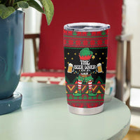 The Beer Lover Elf Christmas Tumbler Cup Xmas Holiday Patterns - Wonder Print Shop