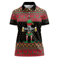 The Beer Lover Elf Christmas Women Polo Shirt Xmas Holiday Patterns - Wonder Print Shop