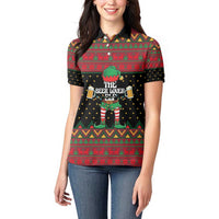 The Beer Lover Elf Christmas Women Polo Shirt Xmas Holiday Patterns - Wonder Print Shop